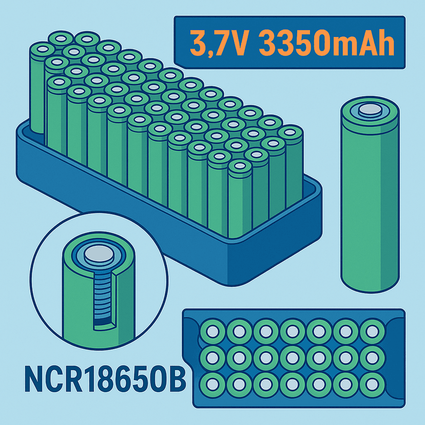 NCR18650B Batteriezellen - Grundlage der DIY-Modules