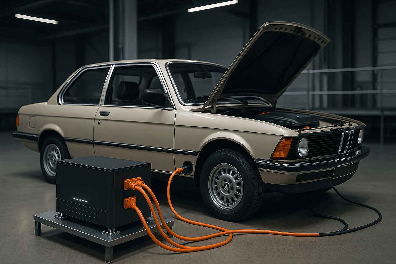 BMW 315E Elektroretrofit mit professioneller Batteriesystem-Integration